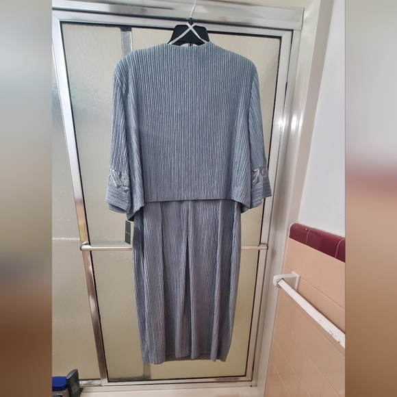 NWT Brianna Milay Beautiful 2P Dress Set; Sz 16, Artic Color;Zip Closure. $90 - Picture 11 of 15